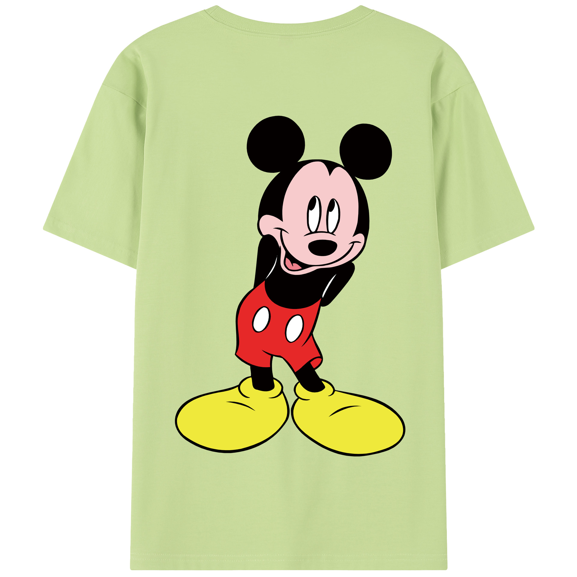 （画像用） ミッキーマウス Mickey Mouse 綿100％半袖Tシャツ（背面プリント）